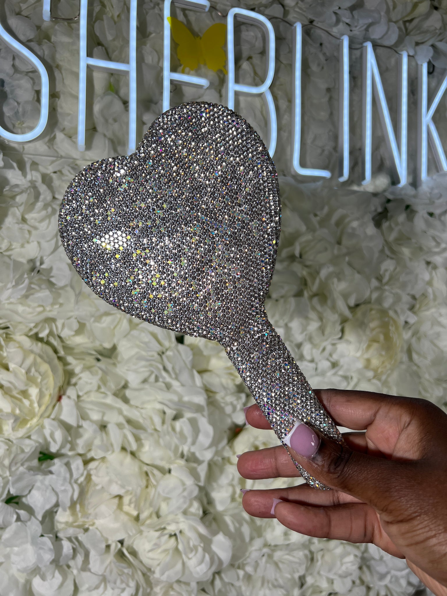 Heart shaped Diamond Mirror